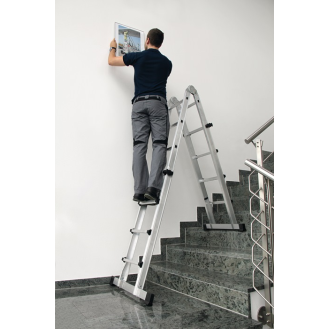 Teleskopleiter Alu 4x6 Sprossen-Beschreibung lesen
