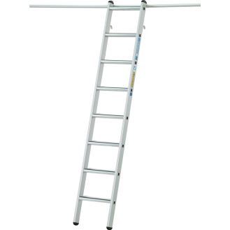 Regalleiter Alu 8 Stufen senkrechte Einhängehöhe 1790-2280mm-Beschreibung lesen