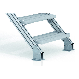 Überstieg 45Grad m.eins.Handlauf Stufen-B.600mm lichte H.1380mm A.3711mm-Beschreibung lesen