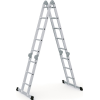Vielzweckleiter Multitec M Alu.Sprossen 2x3+2x5 gekl.H1500xB900xT260mm Holzbelag