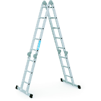 Vielzweckleiter Multitec M Alu.Sprossen 2x3+2x5 gekl.H1500xB900xT260mm Holzbelag-Beschreibung lesen