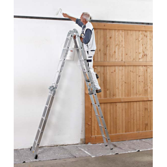Vielzweckleiter Multitec M Alu.Sprossen 2x3+2x5 gekl.H1500xB900xT260mm Holzbelag-Beschreibung lesen