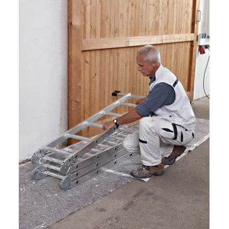 Vielzweckleiter Multitec M Alu.Sprossen 2x3+2x5 gekl.H1500xB900xT260mm Holzbelag-Beschreibung lesen