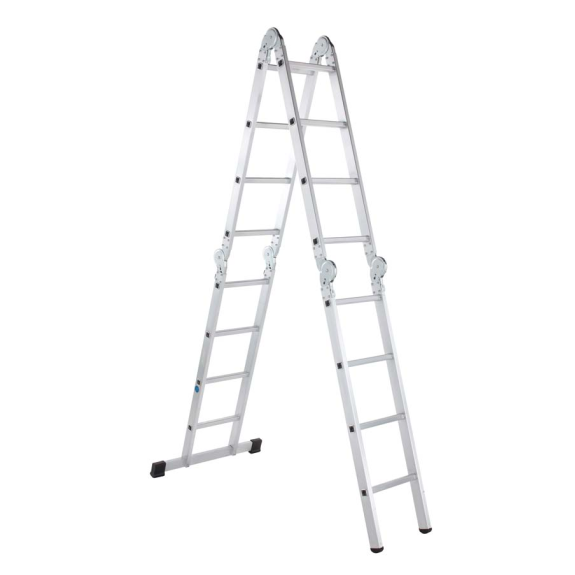 Vielzweckleiter Multitec M Alu.Sprossen 2x3+2x5 gekl.H1500xB900xT260mm Holzbelag-Beschreibung lesen
