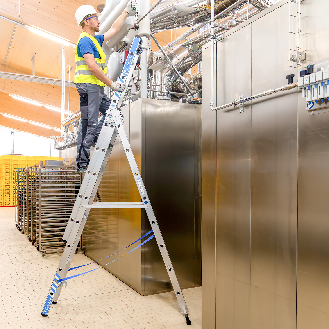 Mehrzweckleiter Skyter Plus X 3x14 Sprossen Alu.Arbeits-H.b.ca.10200mm-Beschreibung lesen