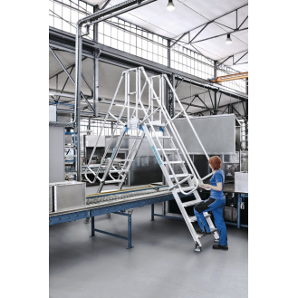 Überstieg 60 Grad mit Handlauf, Stufen-B. 800 mm, lichte H. 1130 mm, A. 220 m-Beschreibung lesen