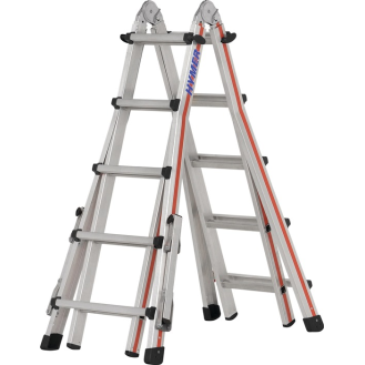 Teleskopleiter Alu 4x5 Sprossen-Beschreibung lesen