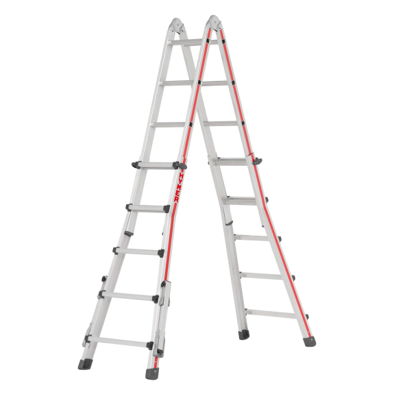 Teleskopleiter Alu 4x5 Sprossen-Beschreibung lesen