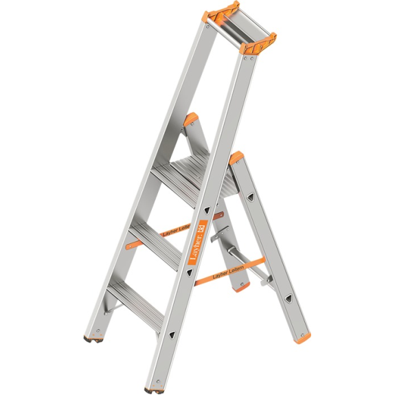 Stufenstehleiter TOPIC Stufen 3 Alu.Gesamt-H.1450mm-Beschreibung lesen