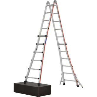 Teleskopleiter Alu 4x6 Sprossen-Beschreibung lesen