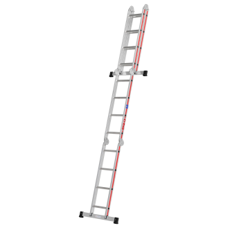 Vielzweckleiter Alu.Sprossen 4x4 geklappt H1200xB810xT300mm-Beschreibung lesen