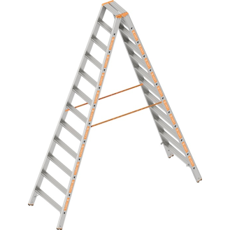 Stufenstehleiter TOPIC 2x12 Stufen Alu Gesamt-H 3000mm-Beschreibung lesen