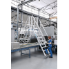 Überstieg 60 Grad mit Handlauf, Stufen-B. 1000 mm, lichte H. 1630 mm, A. 2781 mm