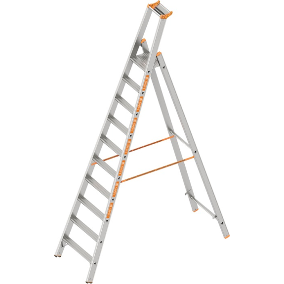 Escabeau TOPIC 10 marches aluminium.H.Total 3200mm-Leggi tutto