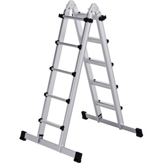 Teleskopleiter Alu 4x5 Sprossen-Beschreibung lesen