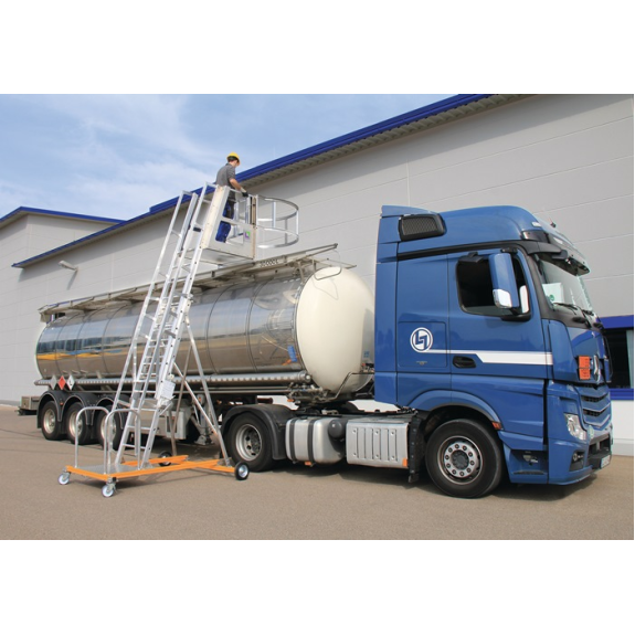 Échelle pour camion citerne type 1 Alu.H5400xL3160xL2000mm Pltform-H.2970-4300mm-Leer más