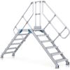 Überstieg 45Grad m.eins.Handlauf Stufen-B.600mm lichte H.740mm A.2431mm