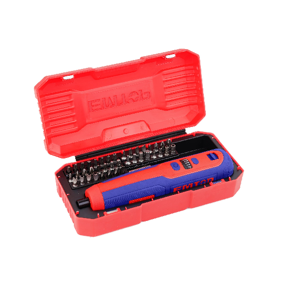 Tournevis électrique EMTOP sans fil 4V rechargeable USB type-C 5Nm 42 accessoires + Boîte en plastique-Lire la description