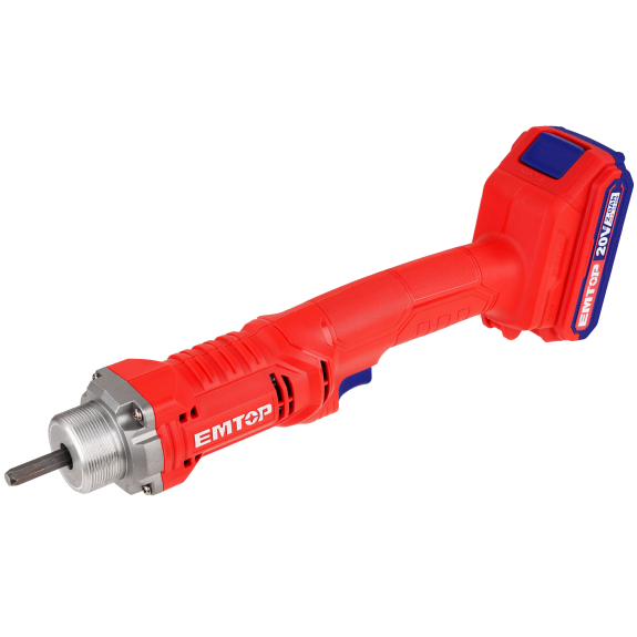 Vibrateur à béton sans fil EMTOP 20V avec 1 chargeur + 2 Batteries Lithium-ion 2.0Ah-Lire la description