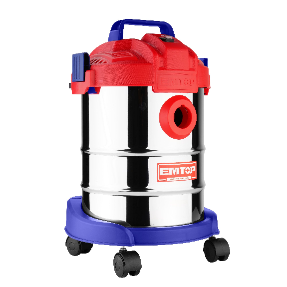 Aspirateur eau et poussière filaire 800W EMTOP 12L avec accessoires-Lire la description