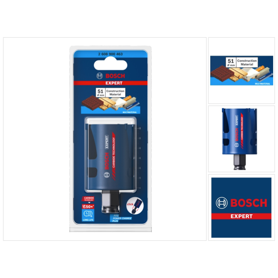 Lochsäge Expert Construction Merial D.51mm Schnitt-T.60mm Power Change Plus-Beschreibung lesen