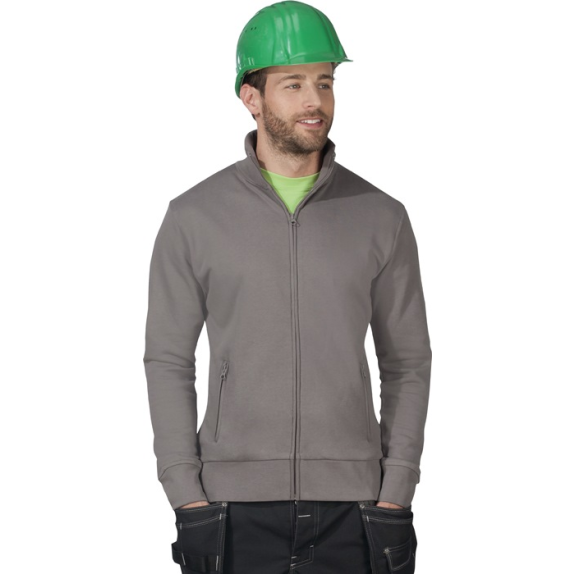 Men´s Swejacke Gr.L steel grey-Beschreibung lesen
