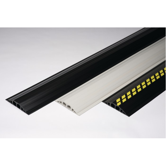Industriekabelbrücke L1500xB200xH35mm Weich-PVC schw./gelb m.Doppelklebeband Industriekabelbrücke L1500xB200xH35mm Weich-PVC schw./gelb m.Doppelklebeband-Beschreibung lesen