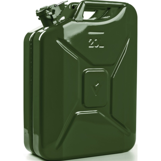 Kraftstoffkanister 20l Olivgrün RAL 6003 Stahlbl.0,9mm L345xB165xH470mm-Beschreibung lesen