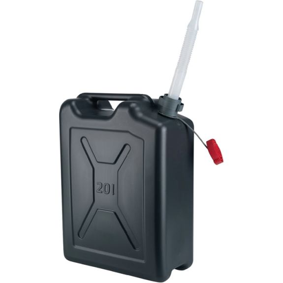 Bidon de carburant capacité 20l noir HDPE L350xL175xH480mm-Leer más