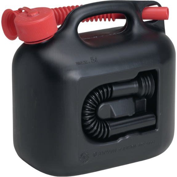 Kraftstoffkanister PREMIUM Inh.5l schwarz 2 Auslaufrohre-Beschreibung lesen