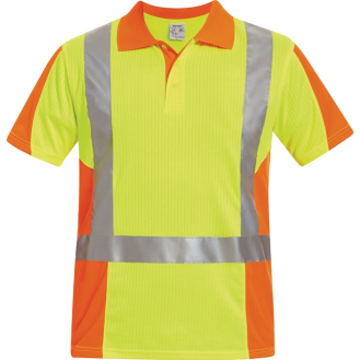 Warnschutzpoloshirt Zwolle Gr.M gelb/orange-Beschreibung lesen
