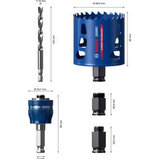 Lochsäge-Starter-Set Expert Tough D.68mm Schnitt-T.60mm Power Change Plus-Beschreibung lesen