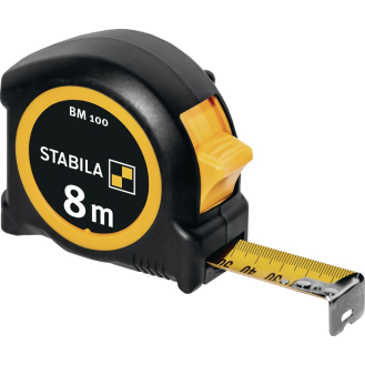 Taschenrollbandmaß BM 100 L.8m B.25mm mm/mm EG II ABS/TPE 1000er-Skala-Beschreibung lesen