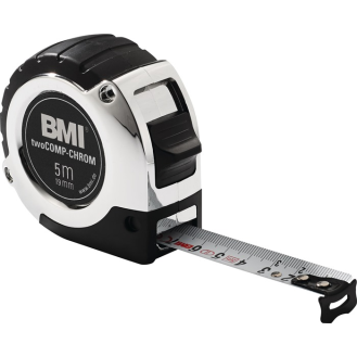 Taschenrollbandmaß chrom L.5m B.19mm mm/mm EG II Ku.Automic-Beschreibung lesen