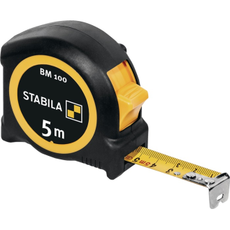 Taschenrollbandmaß BM 100 L.5m B.19mm mm/mm EG II ABS/TPE Metall-Clip-Beschreibung lesen