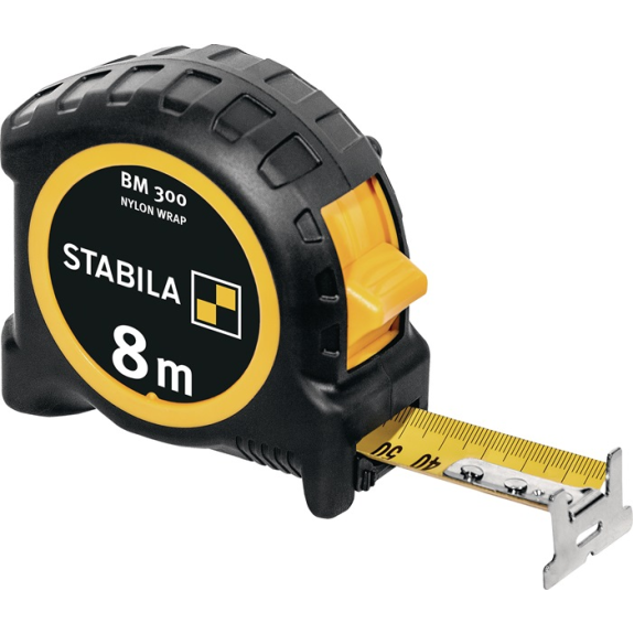 Taschenrollbandmaß BM 300 L.8m B.27mm mm/mm EG II PC-ABS/TPE 1000er-Skala-Beschreibung lesen