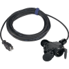 Schutzkontaktverlängerung 16A 250V 3x1,5mm²  H07RN-F schwarz IP44