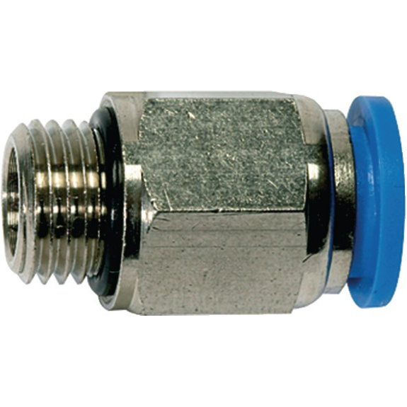 Raccord instantané droit Bl.Ser.AG G 1/8 pouce SW 12mm avec joint torique et a6-KT.cyl.-Leggi tutto