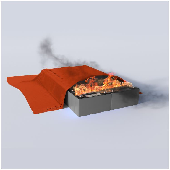COPERTA ANTIFIAMMA LITHIUM 1,8x1,8 m (USO SINGOLO)-Leggi tutto
