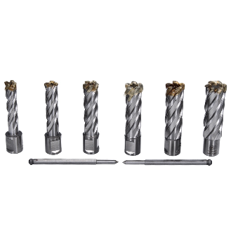 Kernbohrersz Best Of 8-tlg.D.12-22mm HSS Schnitt-T.50mm Weldon-Beschreibung lesen
