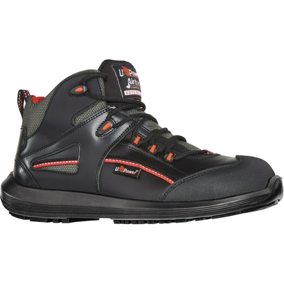 Sicherheitiefel Teak Gr.40 schwarz/rot Leder S3 SRC ESD EN20345-Beschreibung lesen