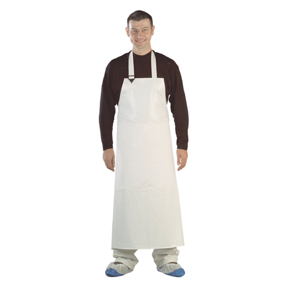 Coverguard - Tablier blanc en PU 120x90cm (Pack de 25)-Lire la description