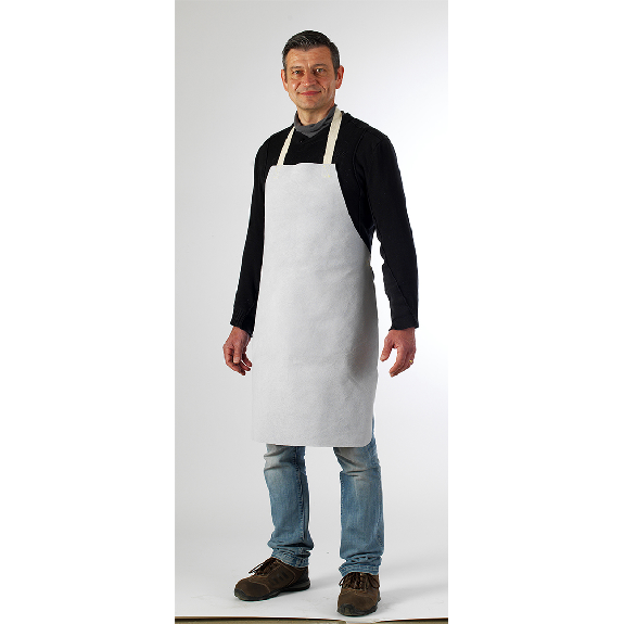 Coverguard - Tablier de soudure blanc en cuir croûte 90x60cm (Pack de 25)-Beschreibung lesen