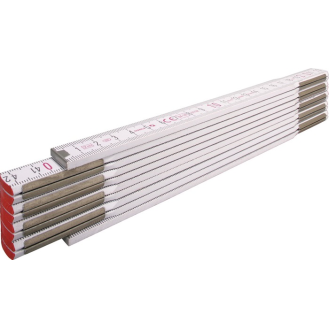 Gliedermaßstab 1607 L.2m B.1,70cm mm/cm EG III Buchenholz weiß-Beschreibung lesen