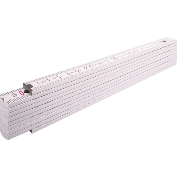 Gliedermaßstab 1407 L.2m B.1,70cm mm/cm EG III Buchenholz weiß-Beschreibung lesen