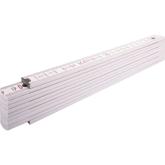 Gliedermaßstab 1407 L.2m B.1,70cm mm/cm EG III Buchenholz weiß-Beschreibung lesen