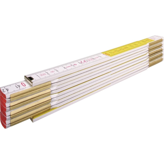 Gliedermaßstab 617 L.2m B.1,70cm mm/cm EG III Buchenholz weiß-gelb-Beschreibung lesen