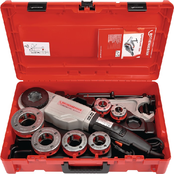 Gewindeschneidchine SUPERTRONIC 2000 Set,BSPT R 1/2-2Zoll 1010W ROTHENER-Beschreibung lesen