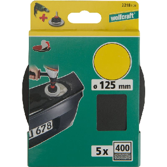 5 discos adhesivos de lijar Grano 400, húmedo/seco Ø 125mm-Leer más