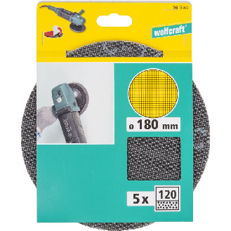 5 tejidos de rejilla adhesivos SiC grano 120 WS   180 mm-Leer más